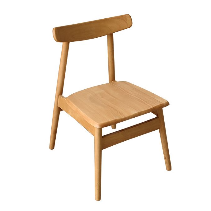 Modern Style Solid Wood Chairs Kitchen Dining Open Back Side Chair Set