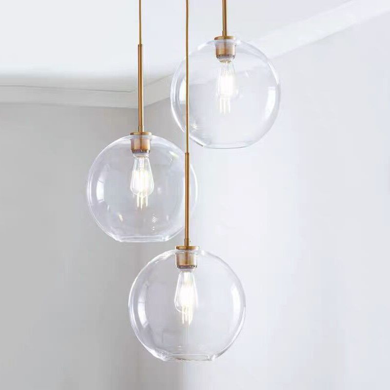 1 hoofdbol bedbed op hangende lichtglas glas moderne down verlichting hanger