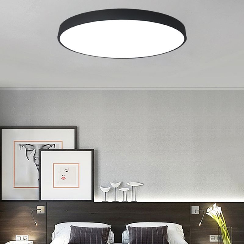Nordic Style Metal Flush Mount Ceiling Lamp Round Shape LED Flush Mount Lighting for Bedroom