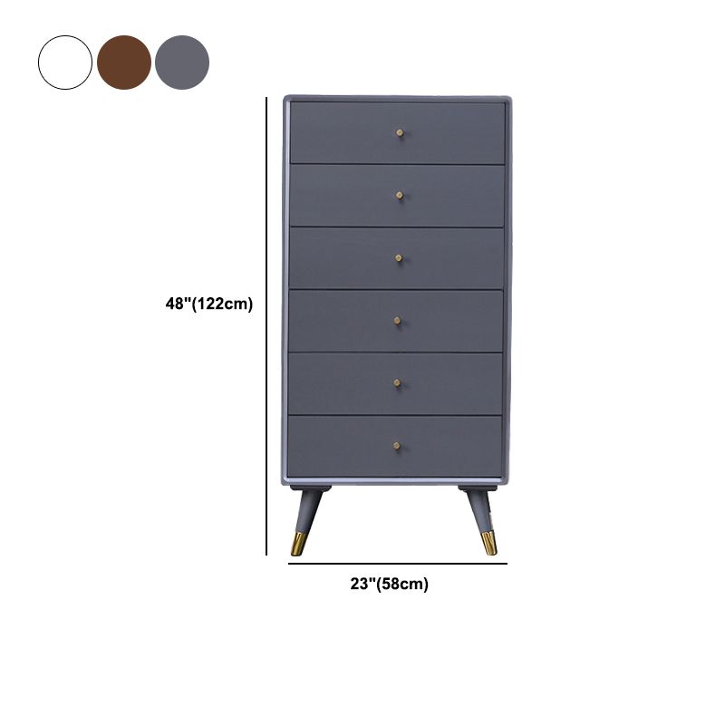 Solid Wood Accent Chest with 4/5/6/7 Drawers and Straight Legs