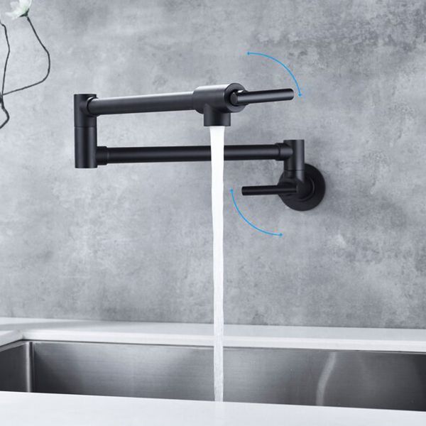 Modern Metal One Hold Wall Mounted Pot Filler Low Profile Filler