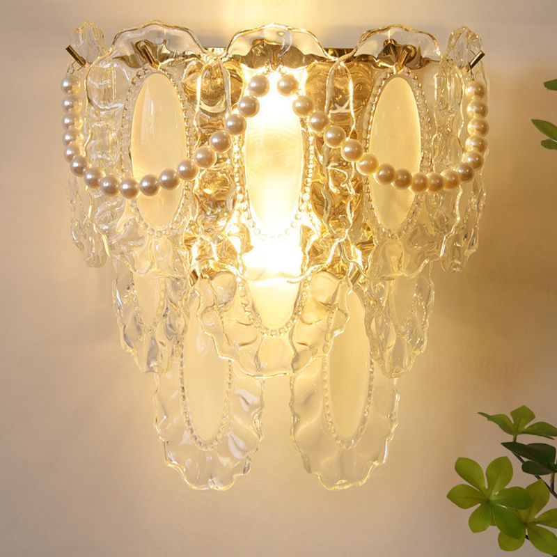 Nordic Wall Light Fixture Creative Wall Light Sconce with Glass Shade for Bedroom
