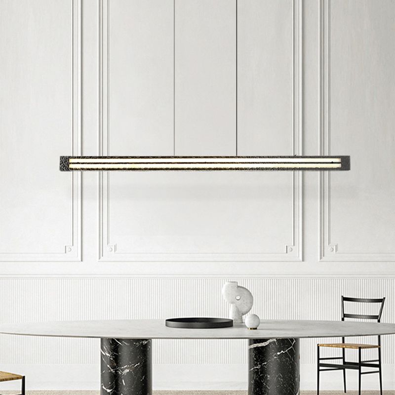 Glass Kitchen Island Lighting Black Modern Ceiling Light for Foyer