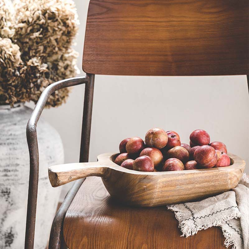 Open Back Side Chair Industrial Style Metal and Wood Dining Chair