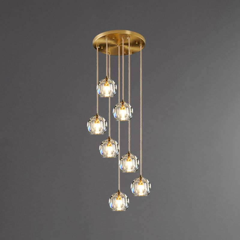 Crystal Chandelier Lighting Modern Simple Style Pendant Lighting for Bedroom Bedside