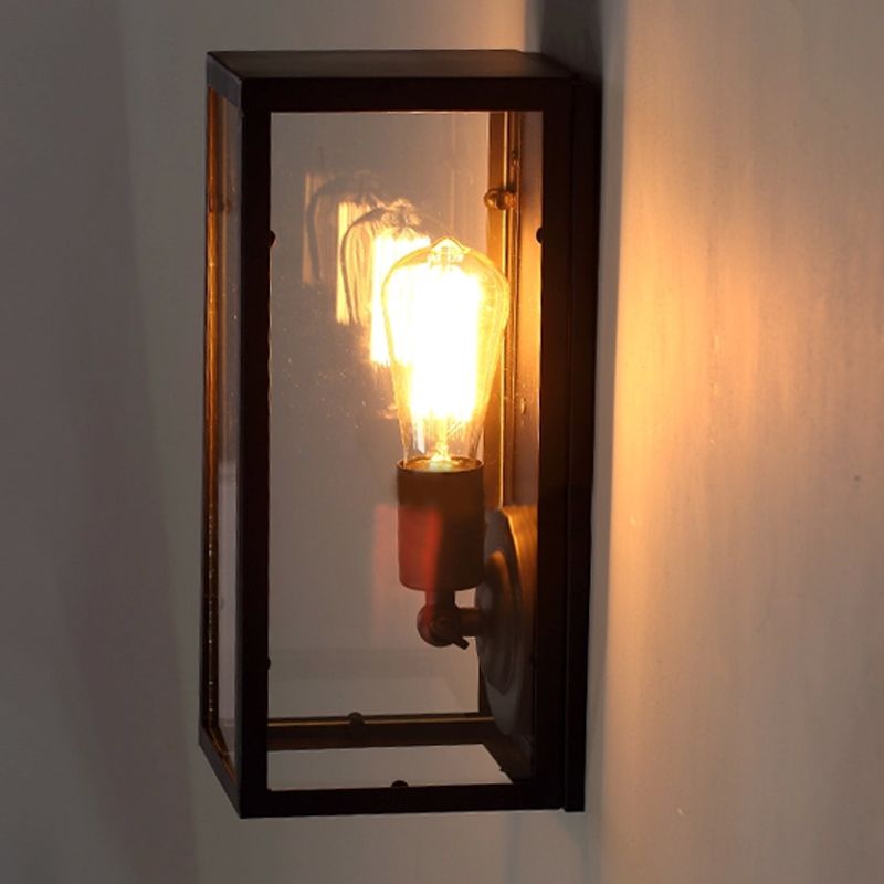 Apparecchiatura di applique da parete industriale con tonalità di vetro per soggiorno camera da letto