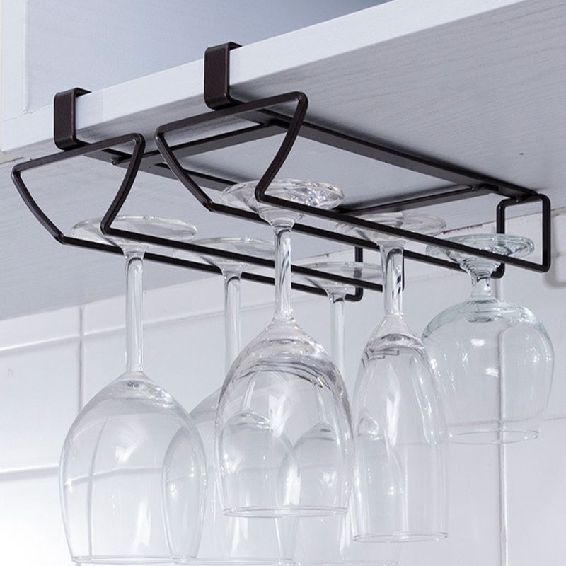 Modern Metal Hanging Wine Rack Wine Stemware Holder for Kitchen