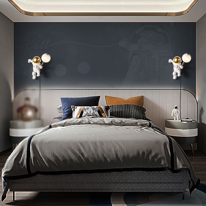 Minimalismo moderno Disparo de pared doméstica con sombra blanca para la habitación de los niños del dormitorio