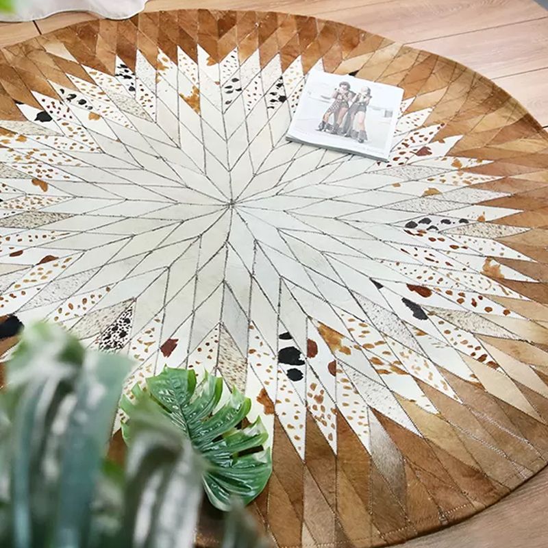 Scandinavian Living Room Rug Multi Colored Geo Printed Area Rug Non-Slip Backing Pet Friendly Indoor Rug