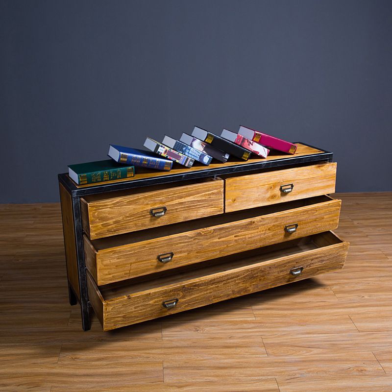 Traditional Storage Chest Solid Wood 13.65 Inch Width Dresser