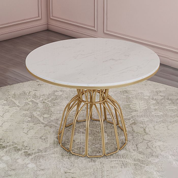 Glam 1/4/5 pièces en jeu de restauration ronde ensemble de table à manger en pierre fritté pour usage domestique