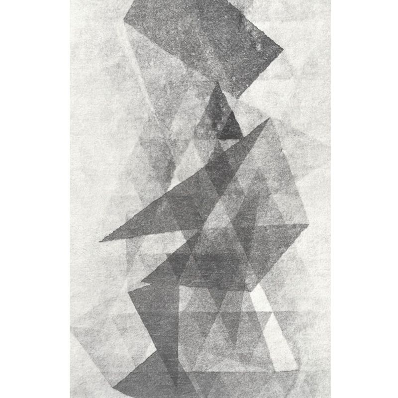 Modern Living Room Rug Abstract Pattern Carpet Polyester Area Rug with Non-Slip Backing