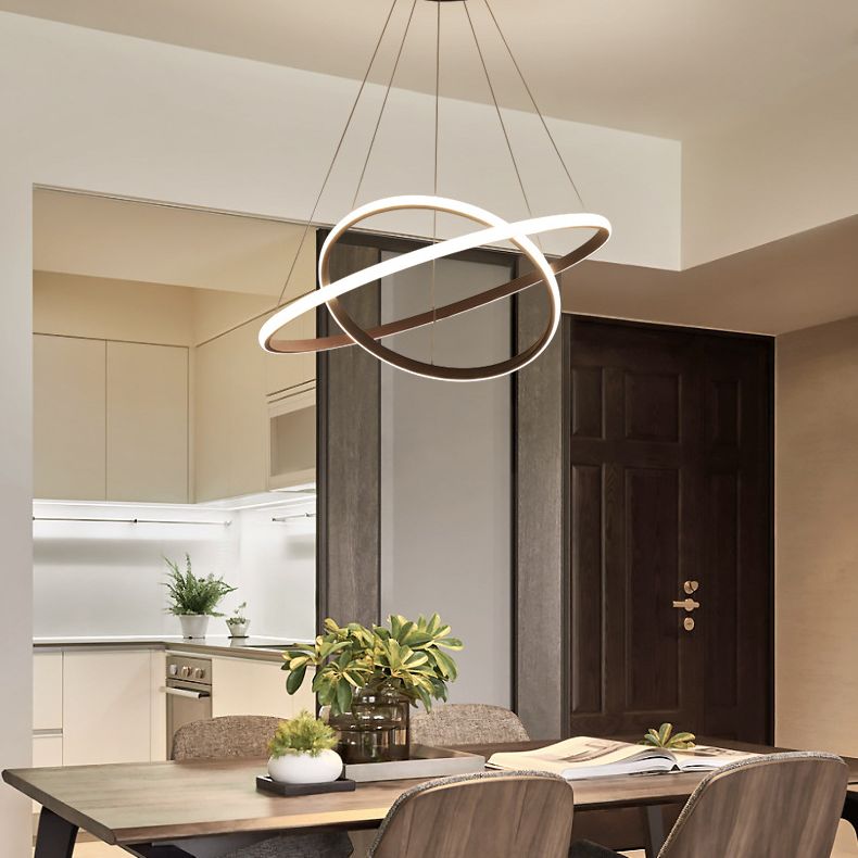 Rings Fissaggi di illuminazione a sospensione in metallo semplici apparecchi di illuminazione a sospensione camera da letto