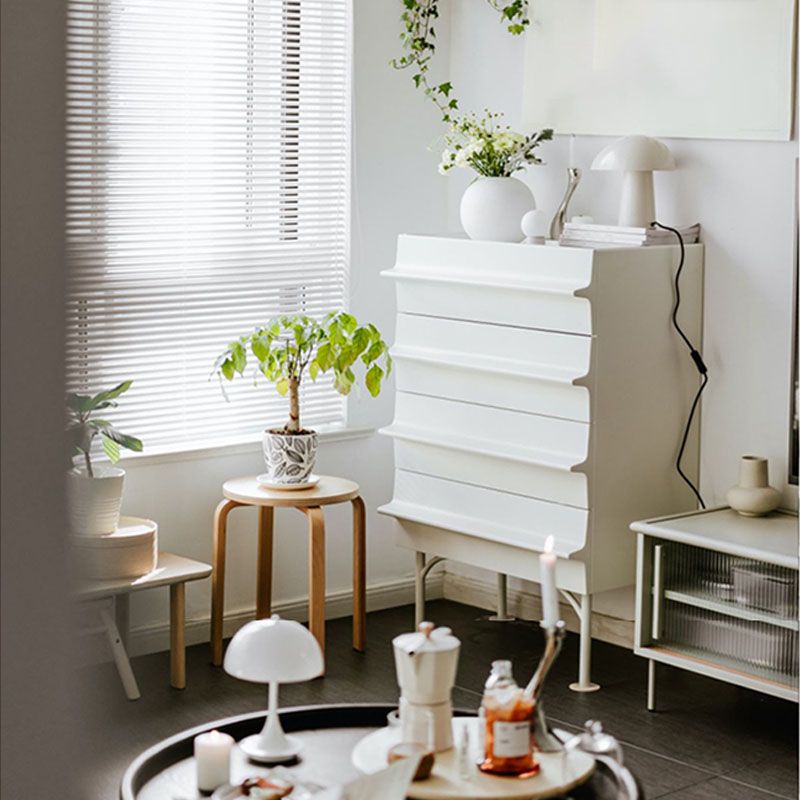 Contemporary Vertical Storage Chest Wood Storage Dresser with 4 Drawers for Home