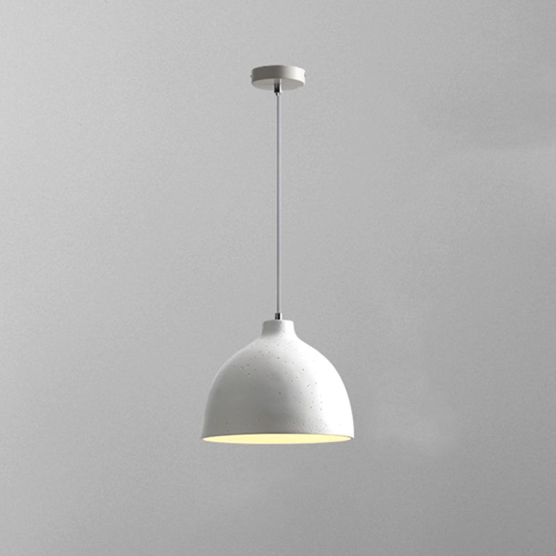 Modern Creative Single Pendant Light Resin Bowl Macaron Hanging Lamp for Dining Room