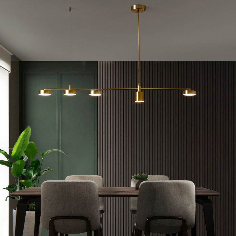 Mid-Century Linear Island Light Fixtures Metal Island Lamps