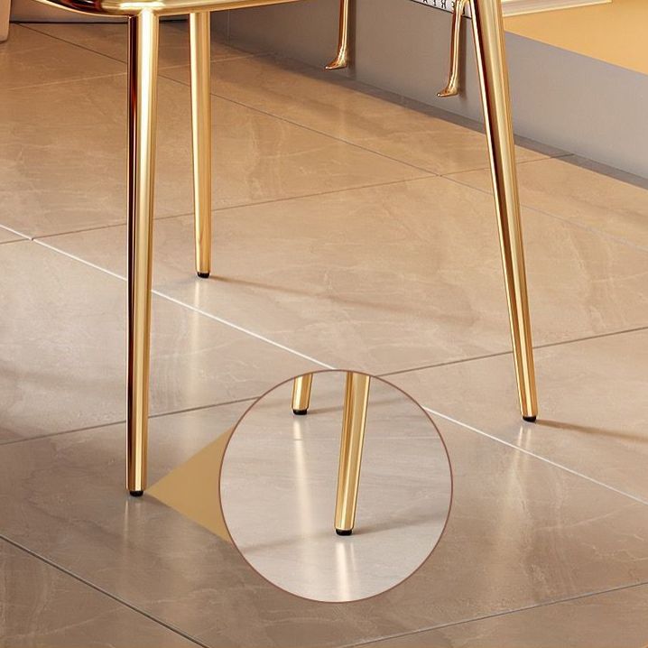 Upholstered Side Chair Glam Style Open Back Dining Accent Chair