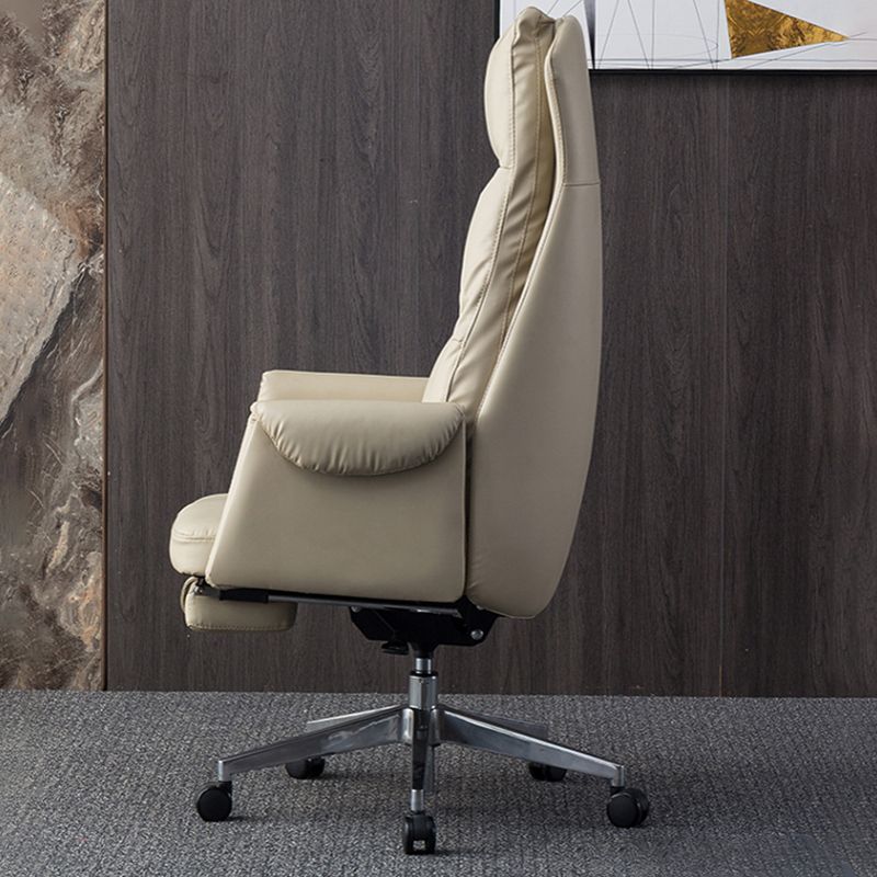 Modern High Back Management Chair Ergonomic Adjustable Executive Leather Chair