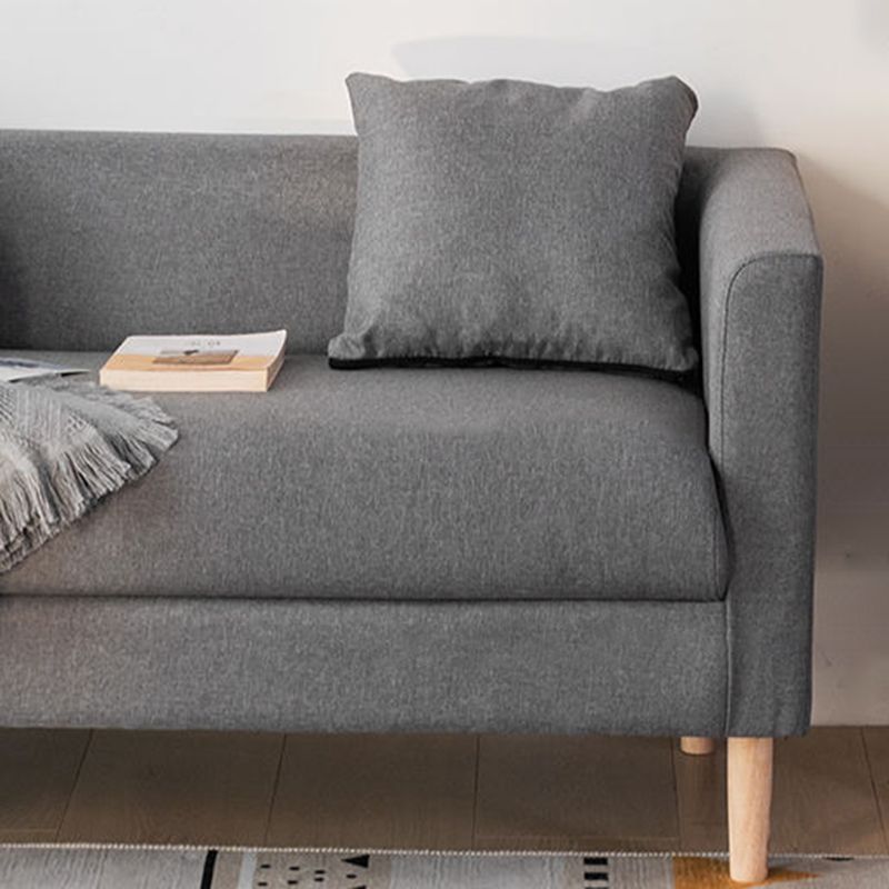 Sofa with 3 Pillows 3 Seater Polish Finish Seating for Bonus Room