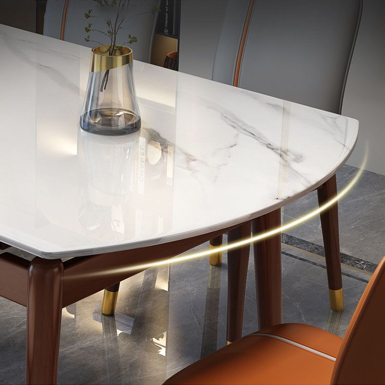 4 Legs Dining Table Sintered Stone Extendable Table for Kitchen
