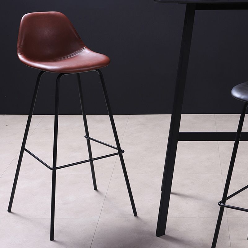 Contemporary Style Bar-stool Bucket Bar Stool with Metal Legs for Home