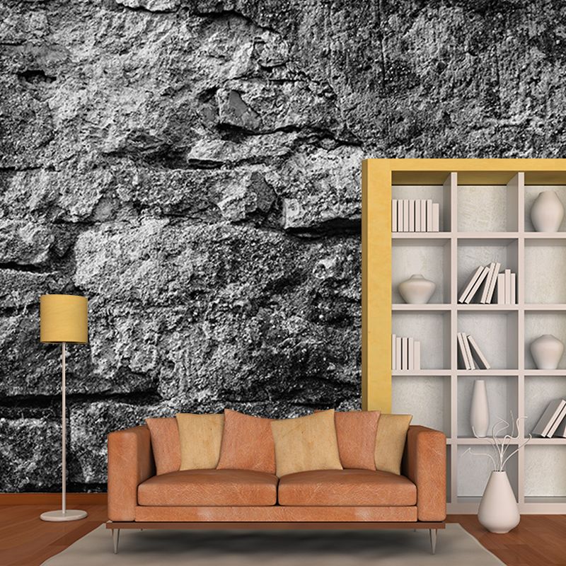 Horizontal Photography Brick Wall Mural Eco-friendly Wallpaper for Home Decor
