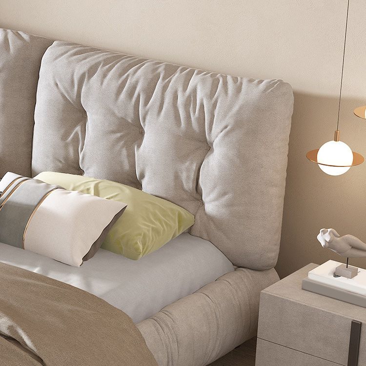 Modern Bed Frame Foam Standard Bed with Upholstered Headboard