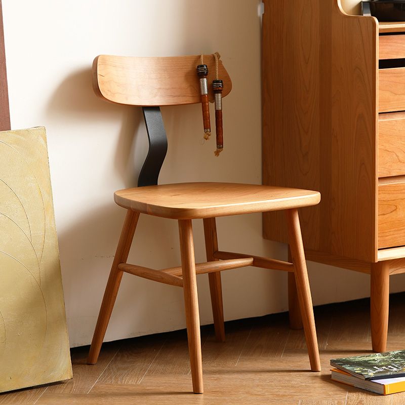 Industrial Style Side Chair Solid Wood Indoor Dining Chair for Living Room