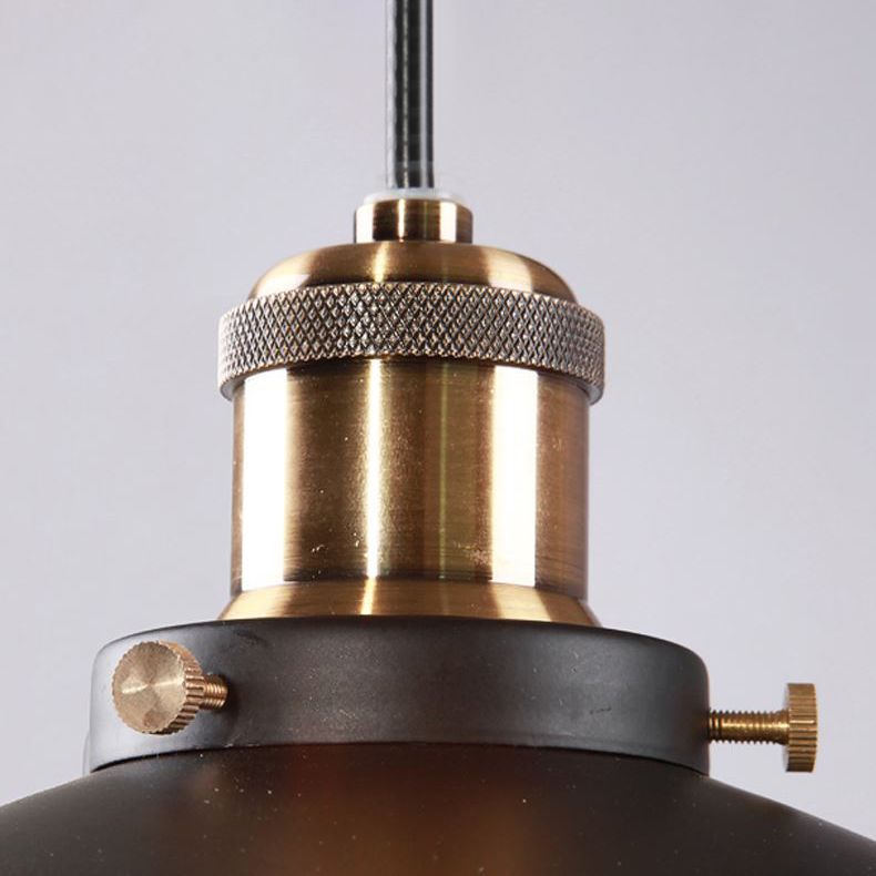 Forma industriale a forma di chiodo in metallo appeso 1 lampada a sospensione leggera in nero per ristorante