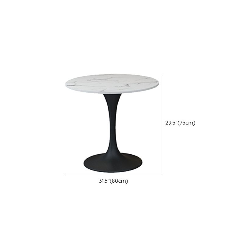 Modern Stone Round Dining Table Tulip Pedestal Table for Dining Room