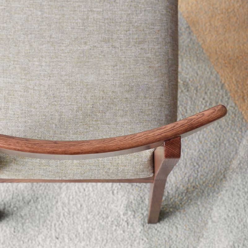 Contemporary Upholstered Armless Chair Indoor Oak Dining Chair