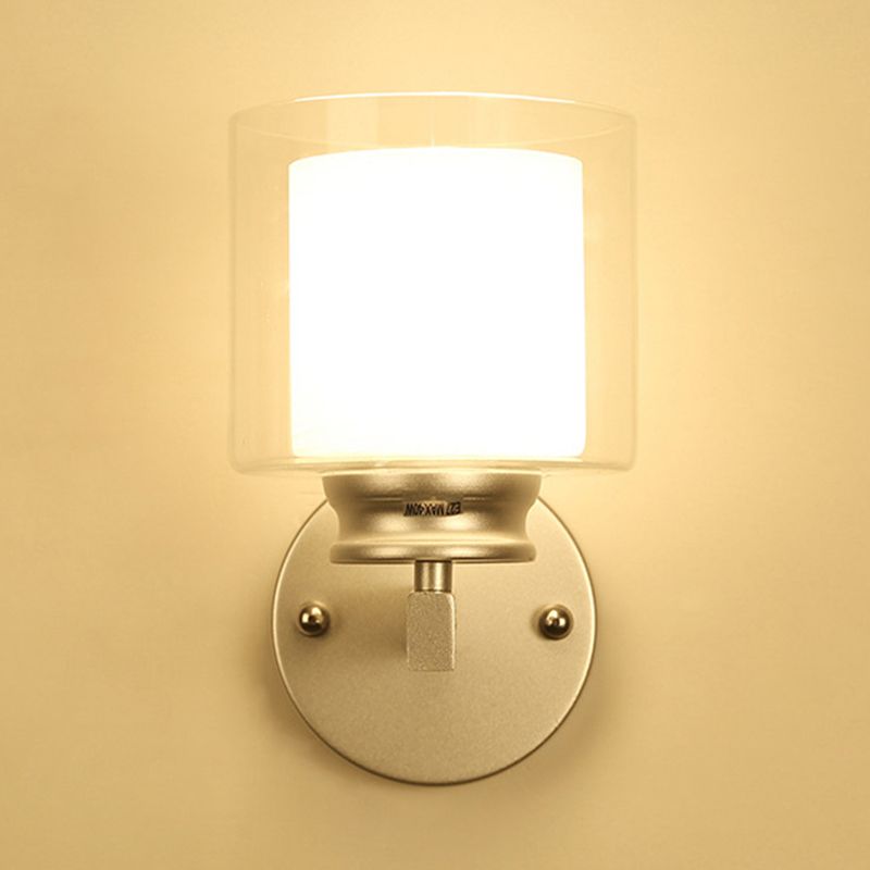 Cylinder Wall Lighting Modern Metal 1 Light Wall Sconces for Bedroom