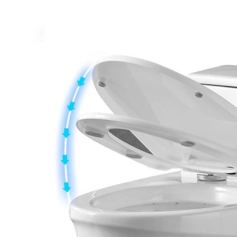 Contemporary White Flush Toilet Ceramic Urine Toilet with Seat for Bathroom