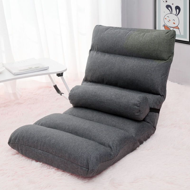 Fabric Slipper Chair 39.3" L x 21.6" W x 21.6" H Convertible Chair for Bedroom