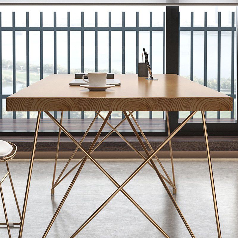 Traditional Luxury Rectangle Dining Site Table Pine Solid Wood Furniture