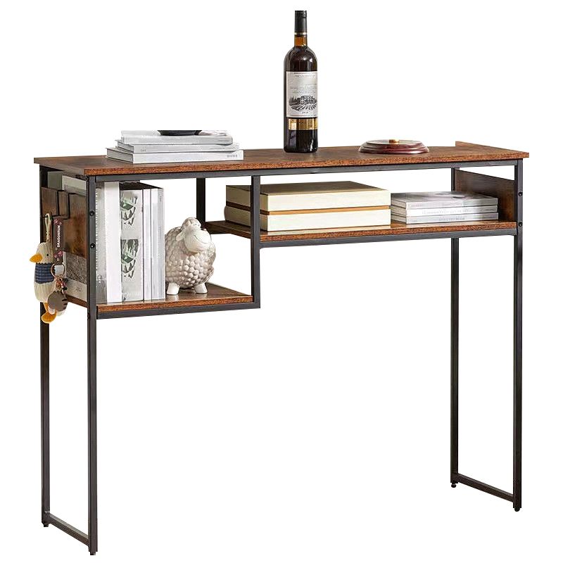 Rectangle Shape Contemporary Console Table Brown and Black Wood Console Sofa Table