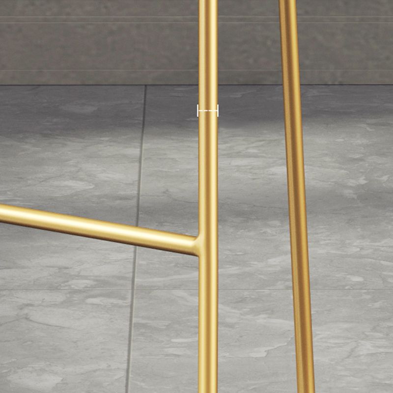 Glam Coffee Shop Footrest Stool Matte Finish Plastic Barstool