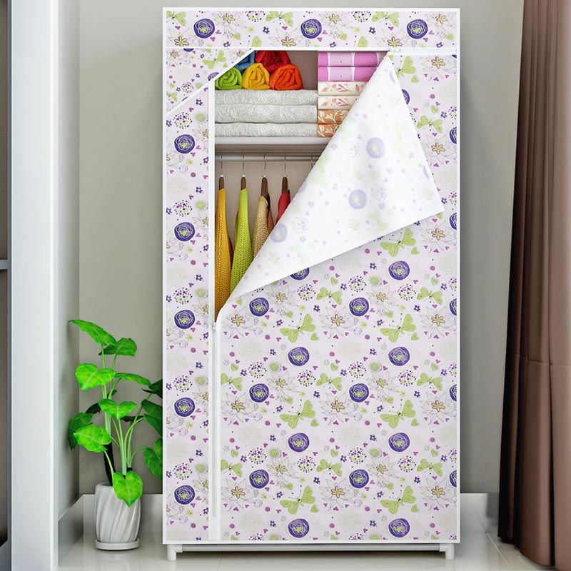 Contemporary Storage Cabinet with Metal Frame Matte Finish Cabinet for Bedroom