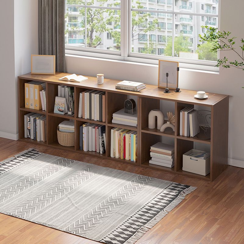 Standard Engineered Wood Bookcase Scandinavian Closed Back Bookshelf