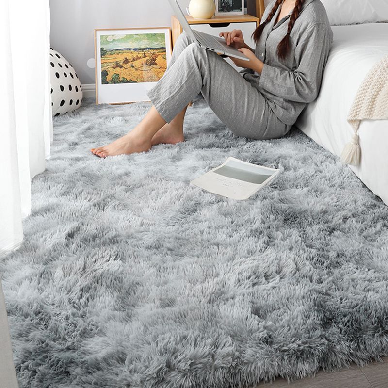 Entspannende Schlafzimmer Teppich mehrfarbig Krawattengedruckte Fläche Teppich Faux Pel