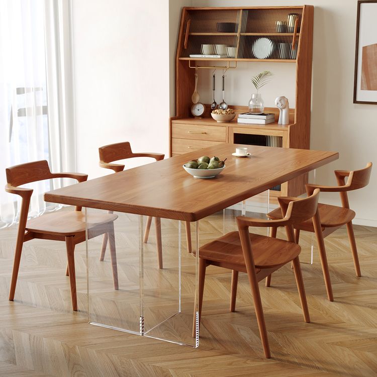 Modern Solid Wood Furniture 1/2/4/5 Pcs Standard Height Dining Room Table Set for Home