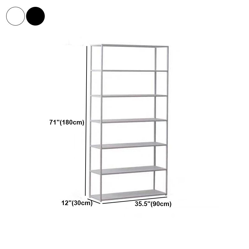 Open Back Bookshelf Contemporary Style Bookcase for Office Study Room