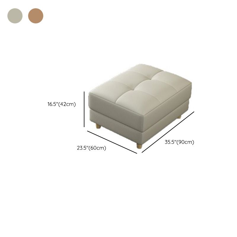 Contemporary Glam Leather Sofa with Bolster Pillows Seating for Living Room