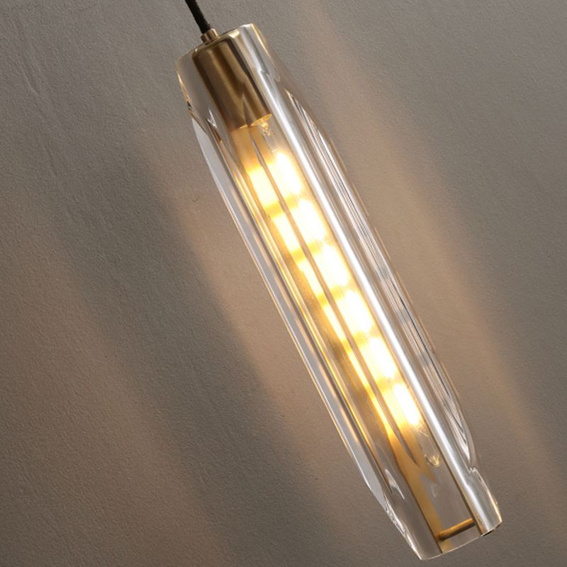 Unique Shade Crystal Wall Sconce Modern Style Single Light Wall Mounted Light in Brass