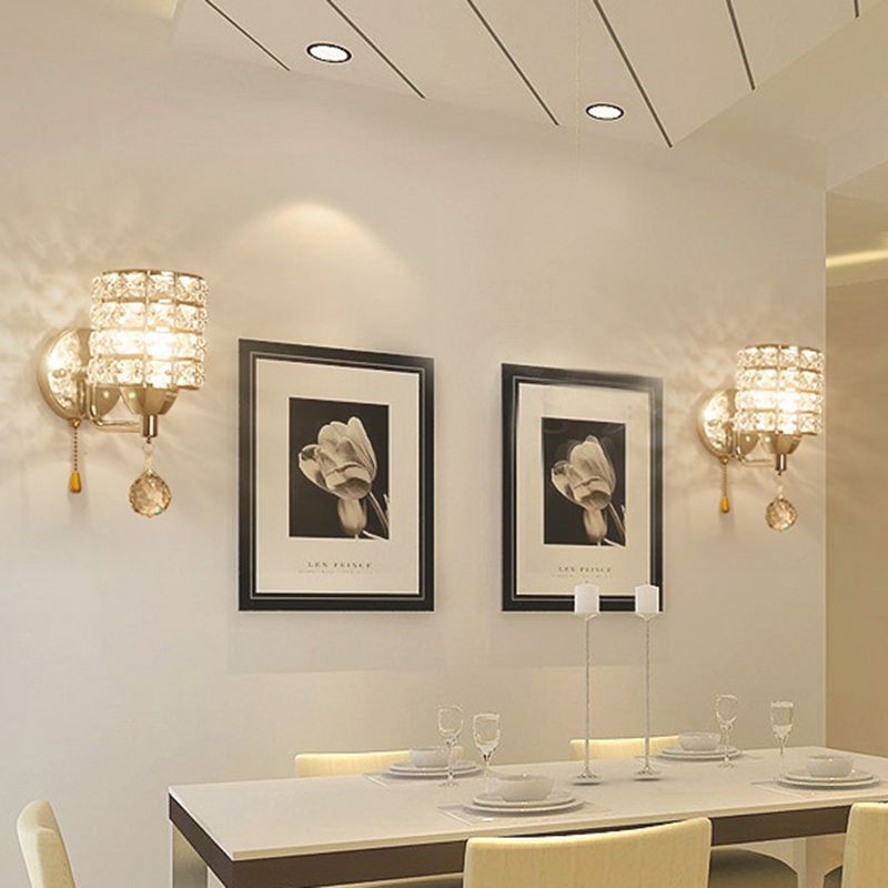 Lumo postmoderno a parete Postmoderna in cristallo in metallo per soggiorno camera da letto