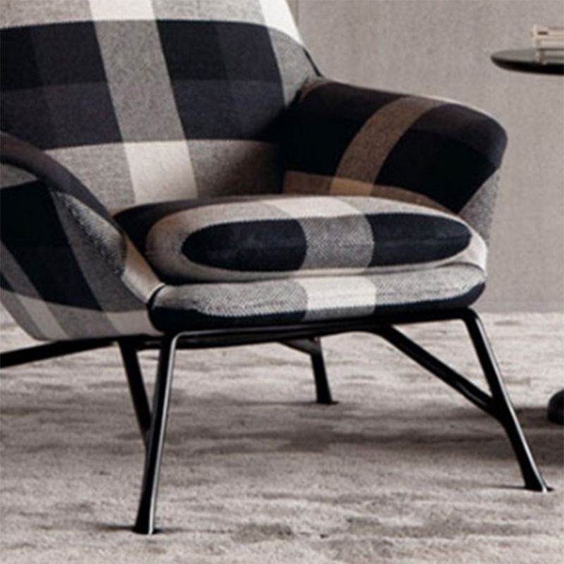 Linen Accent Chair Arms Included Accent Room Chair with Ottoman, 28.34" Wide