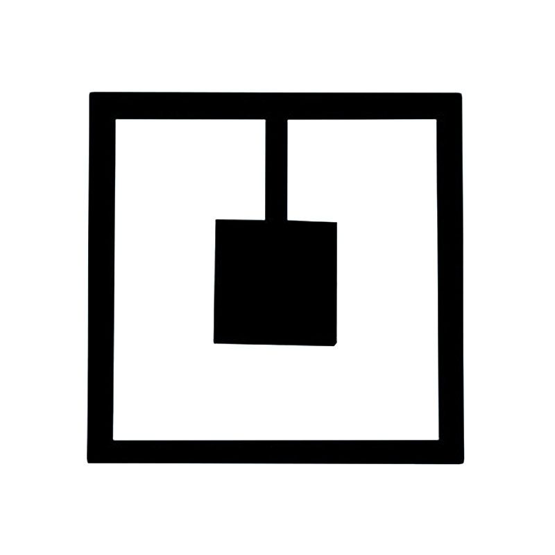 Illuminazione a parete quadrata semplice a LED acrilico Light lampada in sconde in bianco/nero in luce calda/bianca per camera da letto