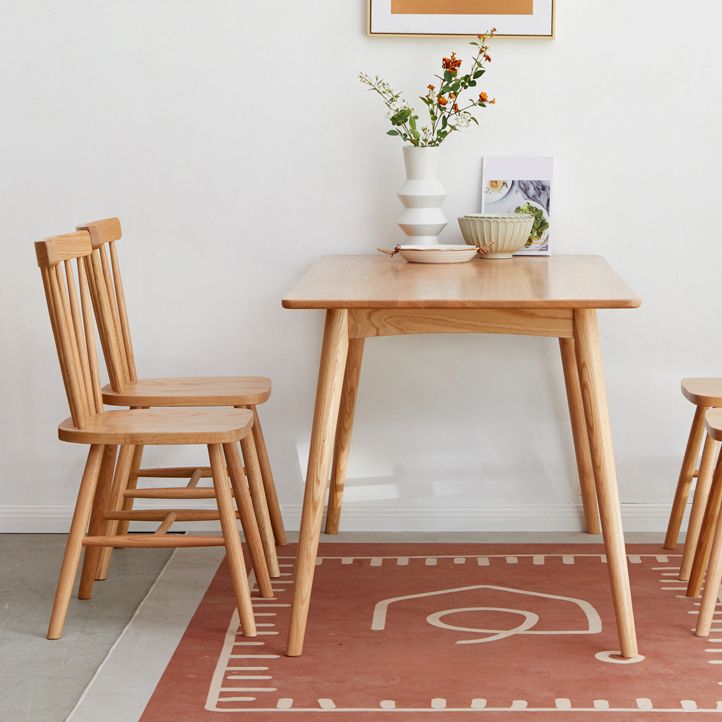 Eigentijdse eettafel eiken stevige houten tafel met 4 poten voor keuken diner eetkamer