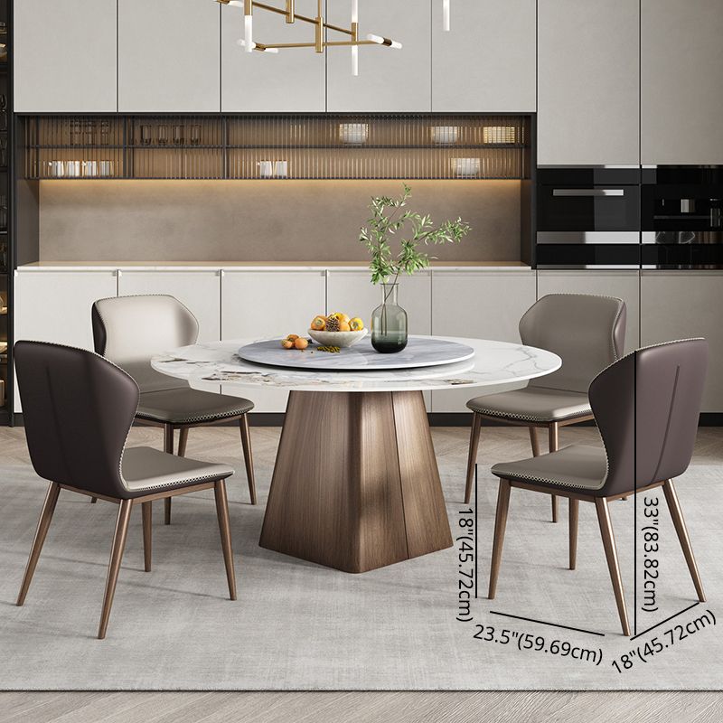 Contemporary Round Shape Dining Set Sintered Stone Top Dining Table Furniture for Restaurant