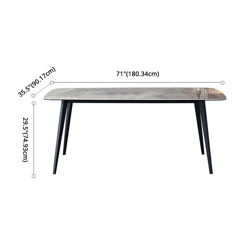 Modern Kitchen Sintered Stone Dining¬†Set with Standard Height Dining¬†Room¬†Table¬†Set
